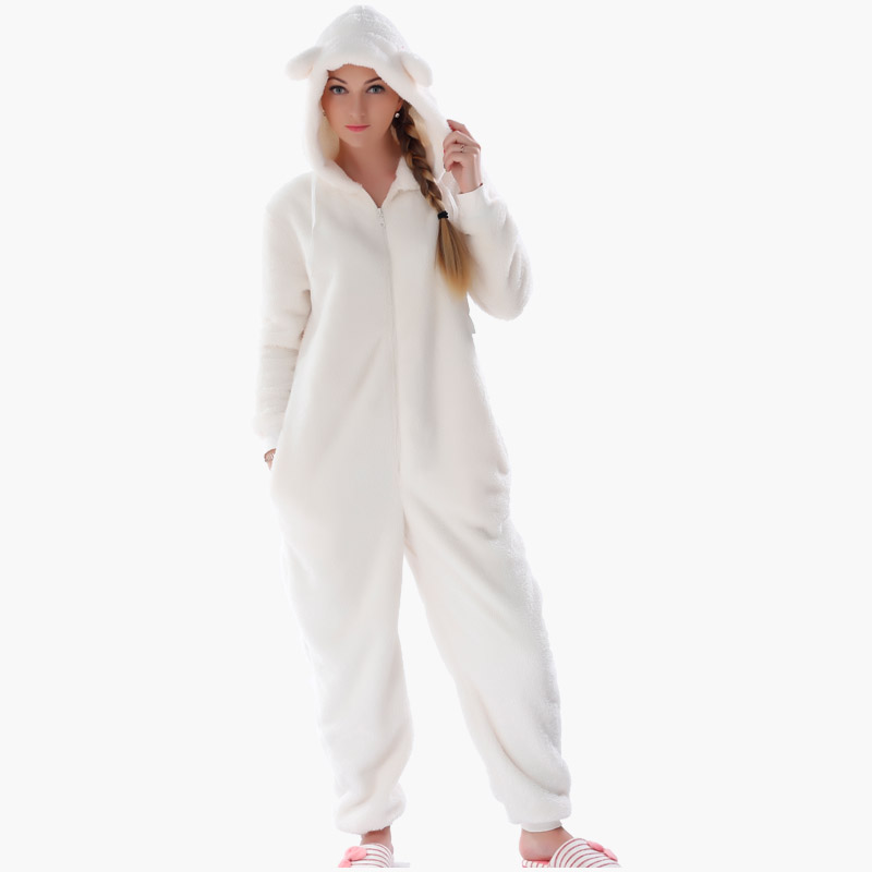 Kvinnor Vuxna Onesie Pyjamas Hooded With Animal Ears