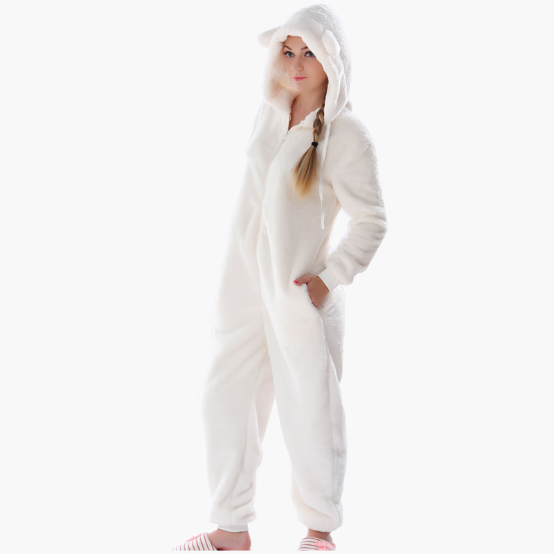 Kvinnor Vuxna Onesie Pyjamas Hooded With Animal Ears