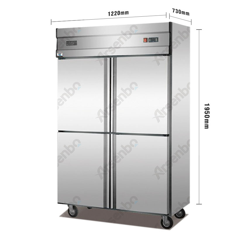 Upprätt frys och kylskåp för kommersiellt köksdrink, restauranger och hotell