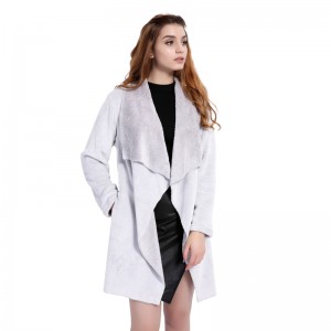 Vuxen Flannel Fleece Coats Kvinnor Fleece Cardigan Women Warm Jackets