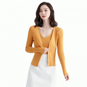 Dammonterad Tvådelad kofta och västtröja