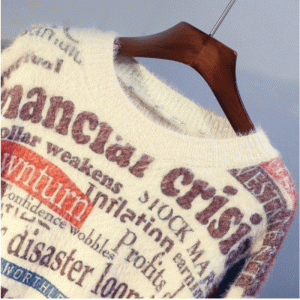 2019 Skräddarsydd Imitation Mink Wool Vinterlösa Lantern Sleeve Damtröja Knitwear Sweater