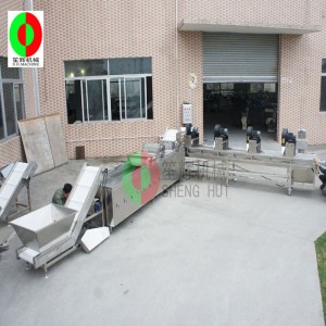 Multi-funktion grönsak tvättmaskin / grönsak tvättmaskin produktionslinje / hugga grönsaker - tvätta grönsaker - lufttorkning produktionslinje