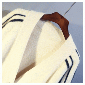 2019 Nyaste Loose Imitation Mink Stripes Jacquard Ladies Cardigan Sweater