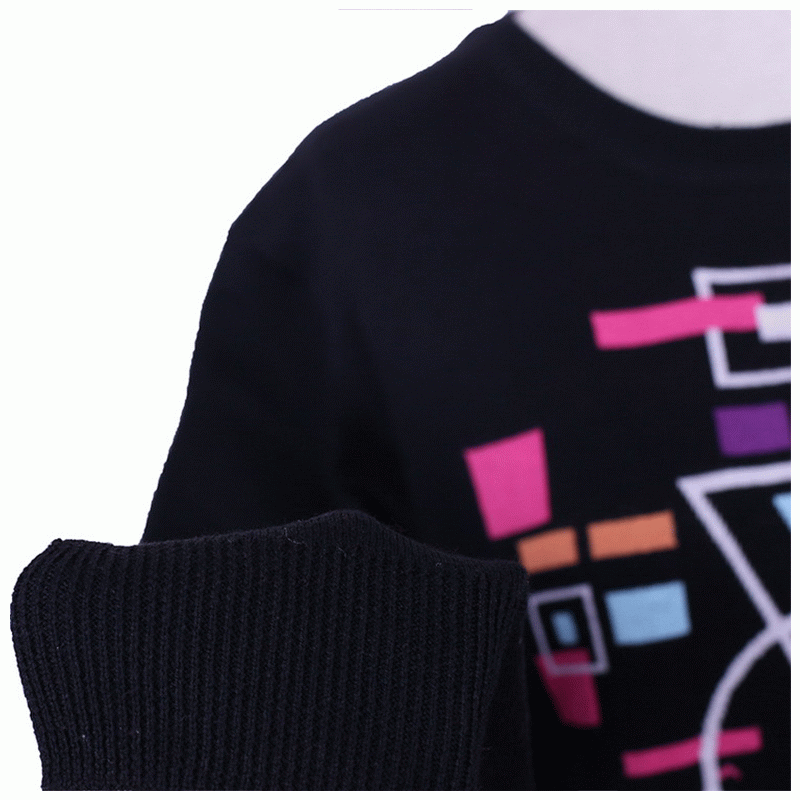 Flerfärgad geometrisk Jacquard Ladies Fancy Sweater 2018