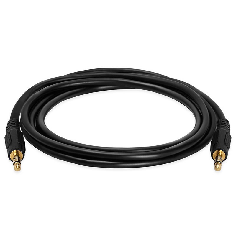 3,5 mm AUX hane till manuell stereo ljudkabel extra hörlurar ledning MP3 PC - 6 fötter guldpläterade