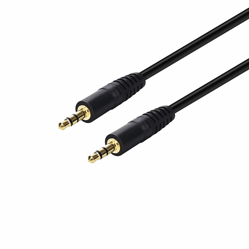 3,5 mm AUX hane till manuell stereo ljudkabel extra hörlurar ledning MP3 PC - 6 fötter guldpläterade