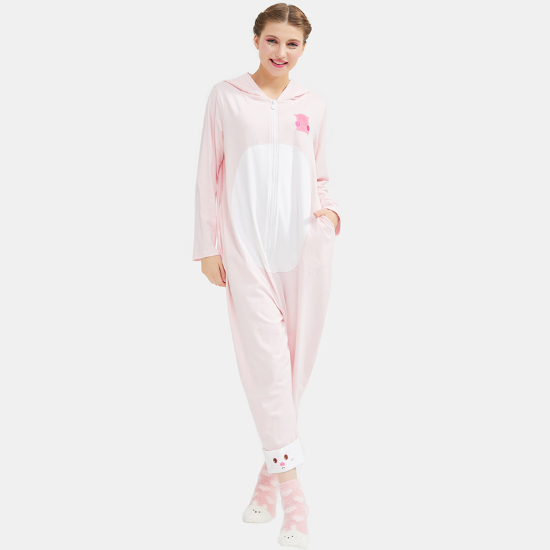 Kvinnor Onesie Cotton Jersey Broderi Pyjamas Set