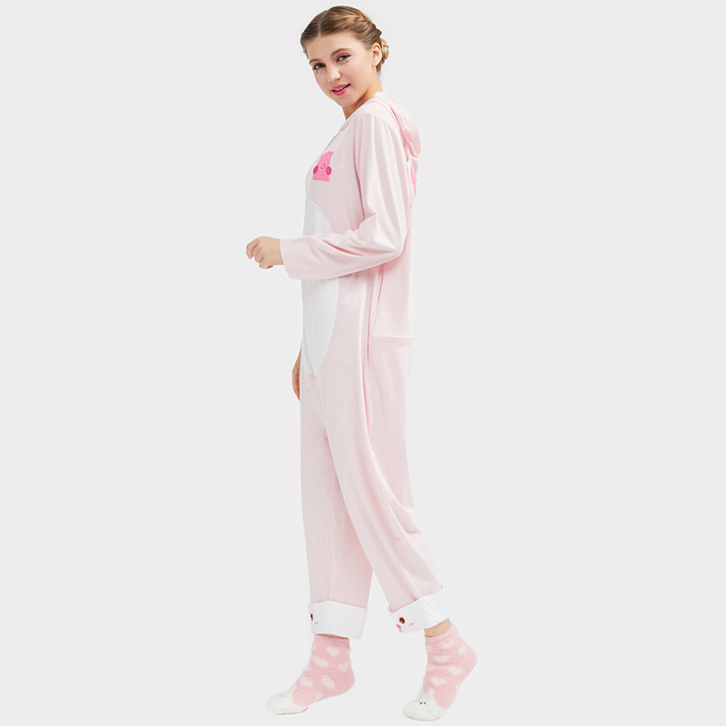Kvinnor Onesie Cotton Jersey Broderi Pyjamas Set