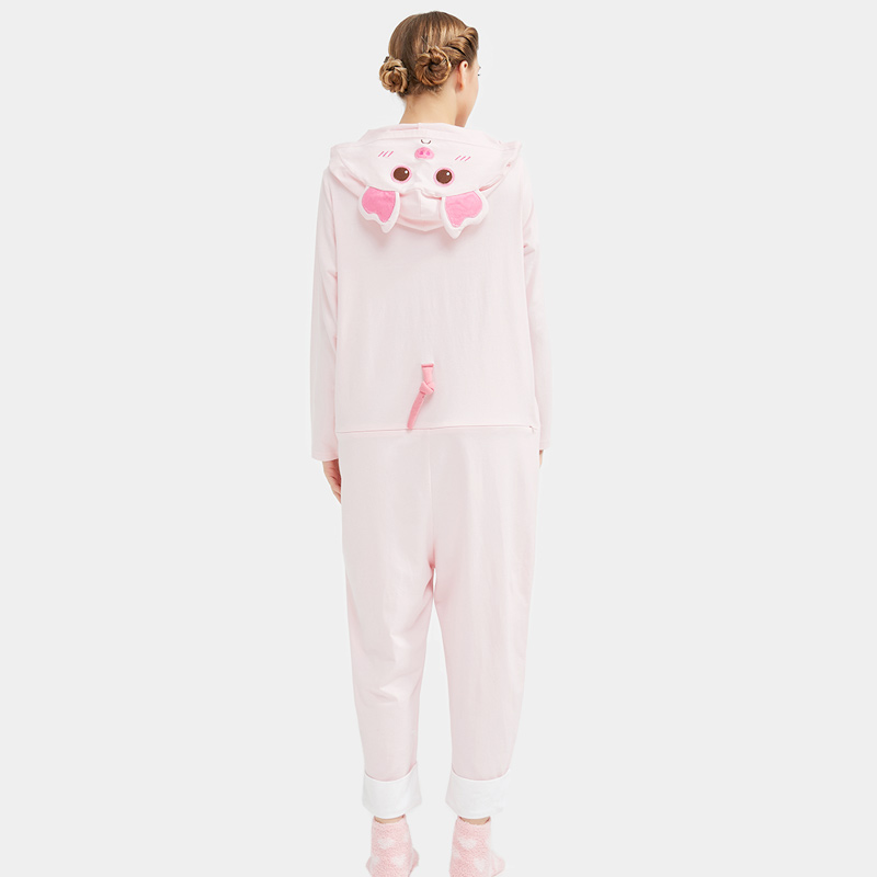 Kvinnor Onesie Cotton Jersey Broderi Pyjamas Set