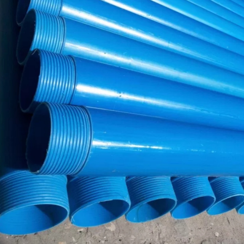Högtrycksblå Färg PVC Höljesrör för vattenbrunn