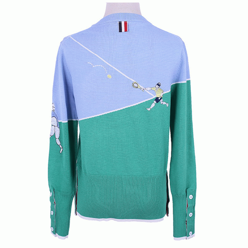 Skräddarsydd OEM Design Broderad Pullover Stickad tröja män