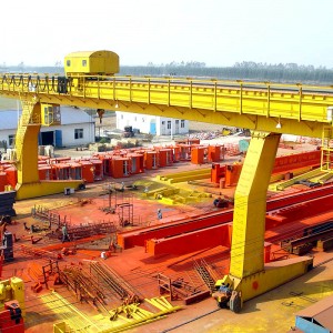 L-Shaped Legs Single Girder Gantry Crane med vinsch