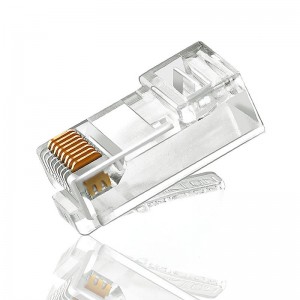 CAT5 CAT5E CAT6 Connector 8P8C UTP Guldpläterad Ethernet Crystal Head