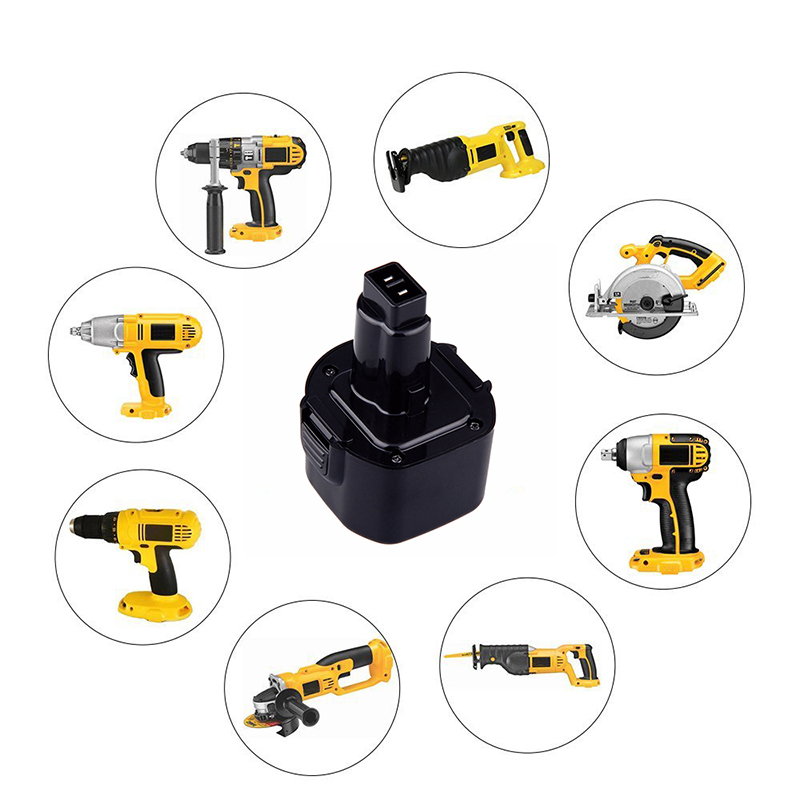 Ni-Cd 9.6V 1300mAh Elverktyg Uppladdningsbara batterier för Dewalt DE9036, DE9061, DE9062