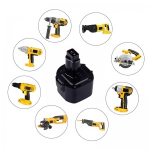 9,6V 1700mAh Ni-Cd laddningsbatteri för Dewalt DE9062, DW9061, DW9062