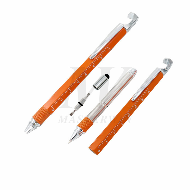 6 i 1 Multi-Function Tool Pen med Stylus / Linjal / Mobiltelefonhållare / Öppnare / Skruvmejsel BP19-003