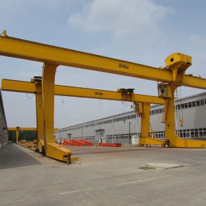 L-Shaped Legs Single Girder Gantry Crane med vinsch