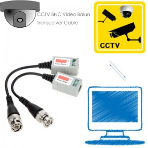 Mini CCTV BNC Video Balun Transceiver Cable