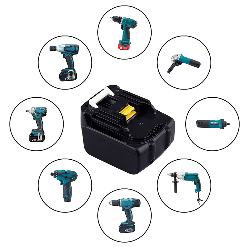 Högkvalitets ersättning Li-ion 3000mAh 14.4V 8 Cellbatterier för Makita Power Drills BDF446, BTD130FZ