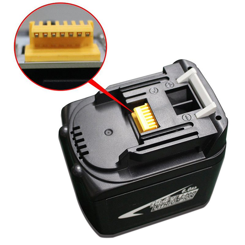 Li-ion 14.4V 6000mAh Ersättningsbatterier för Makita BTW250Z, BUB142Z Borrmaskiner
