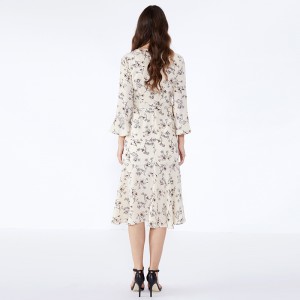 Blommig damkläder för kontorskläder Kvinnor Casual Prom Dress JCGJ190315070