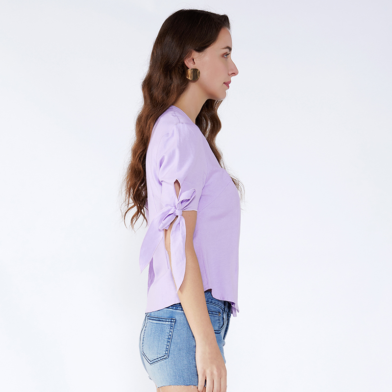 Ladies Fashion Wholesale Chiffon Designs Sommar Tillfälligt Blus