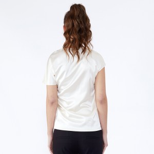 Kortärmad Basic Sommar Vår Ny Design Normal White Blouse Women