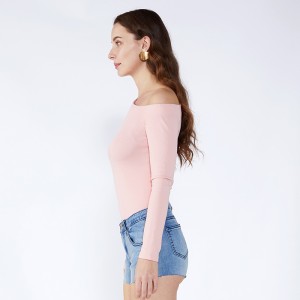 One Shoulder Vintage Chiffon Women Tops Långärmad Bluse JCGJ190315010