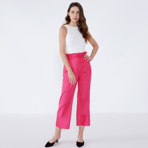 Ärmlös Kvinnor Vit Mode Design Lady Blouse Rumänskt Skräddarsydd Skärning Bomull Blus