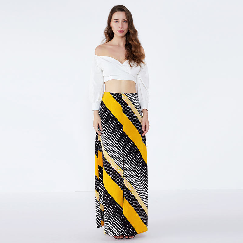 Wave Point Fringes Indisk Designer Lehenga Fashion Chiffon Maxi Long Kjol