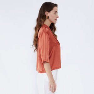 Normal Design Sheer Casual Damblus för Kvinna JCGJ190315020