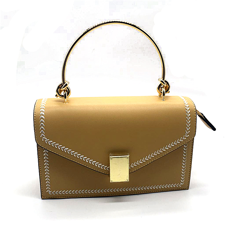 Partihandel Lady handväska med Metal Buckle Guangzhou läder fabrik totebag