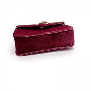 Sammet material kedja axelväska corssbody väska färg handväska anpassad