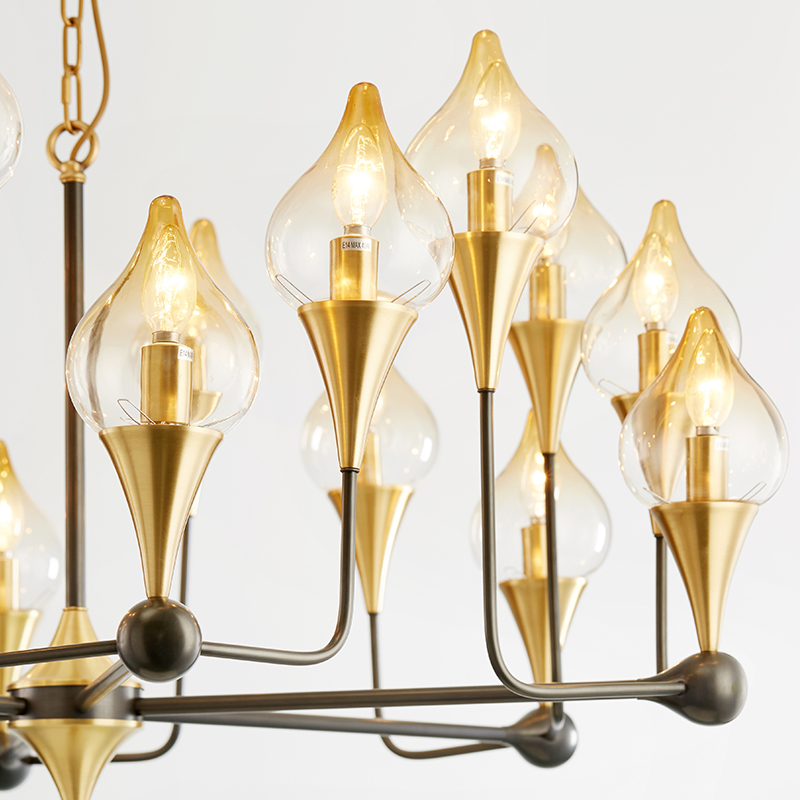 Nordic Modern Creative Iron Personality Glass ljuskrona