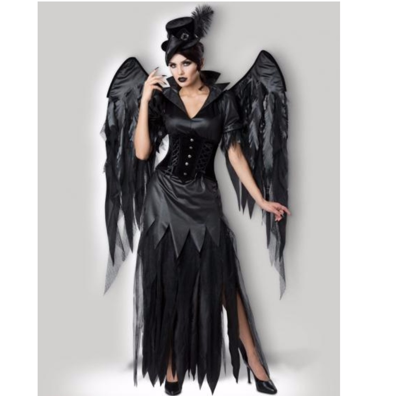 Midnight Raven 1138 Black Party vuxna kostymer, sexig karneval Cosplay Halloween
