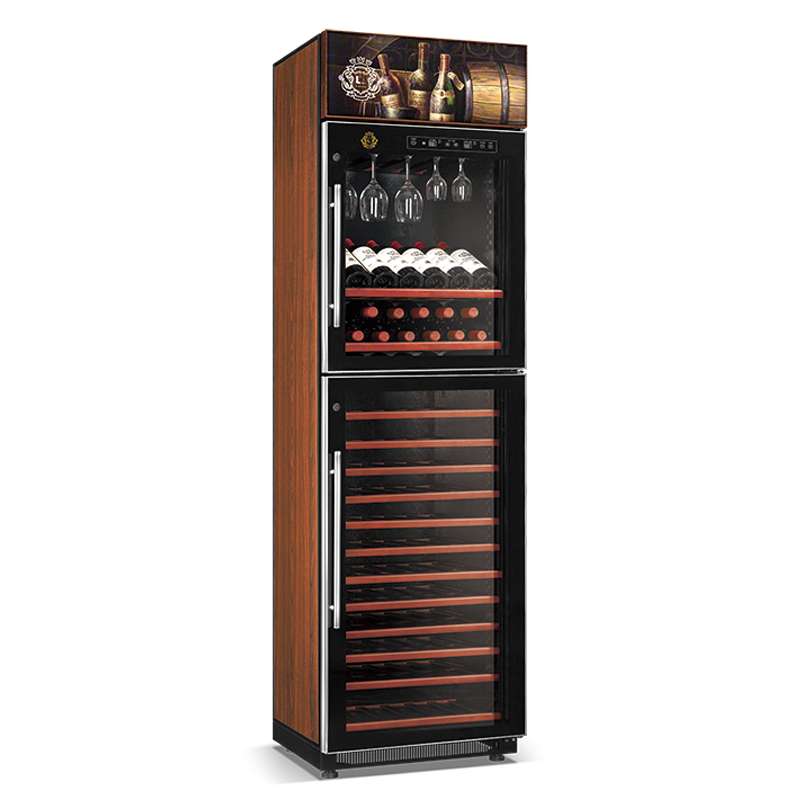 Crown-serien hög effektiv kompressor vinkylare 2 dörrar 175W / 360W direkt kylvinkylare