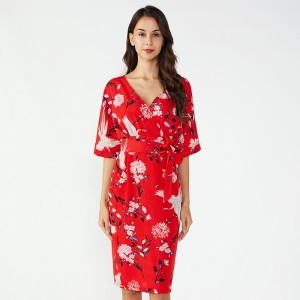 Senaste Patterns Ladies Custom One Piece Kvinnors Sommar Stickat Klänning