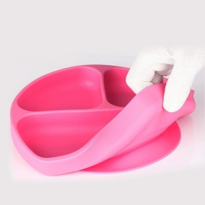 matkvalitetssiliconsugning dinnerware gummi älsklingsplatta