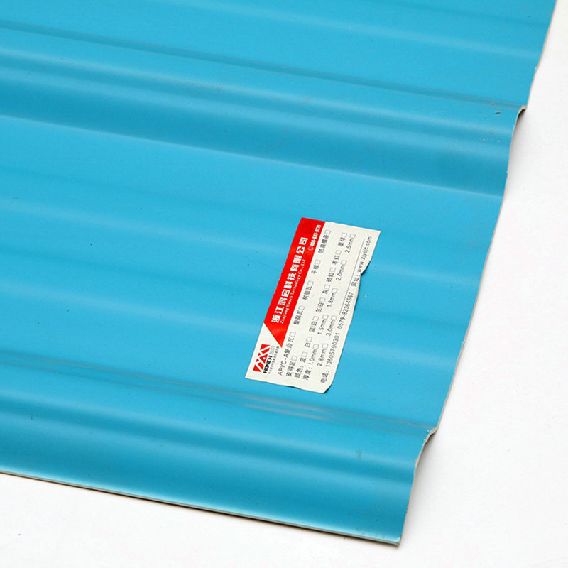 T1130 Blue ASA PVC UPVC Takbeläggning Trapezformad Corrugated Plastic Roof Sheet