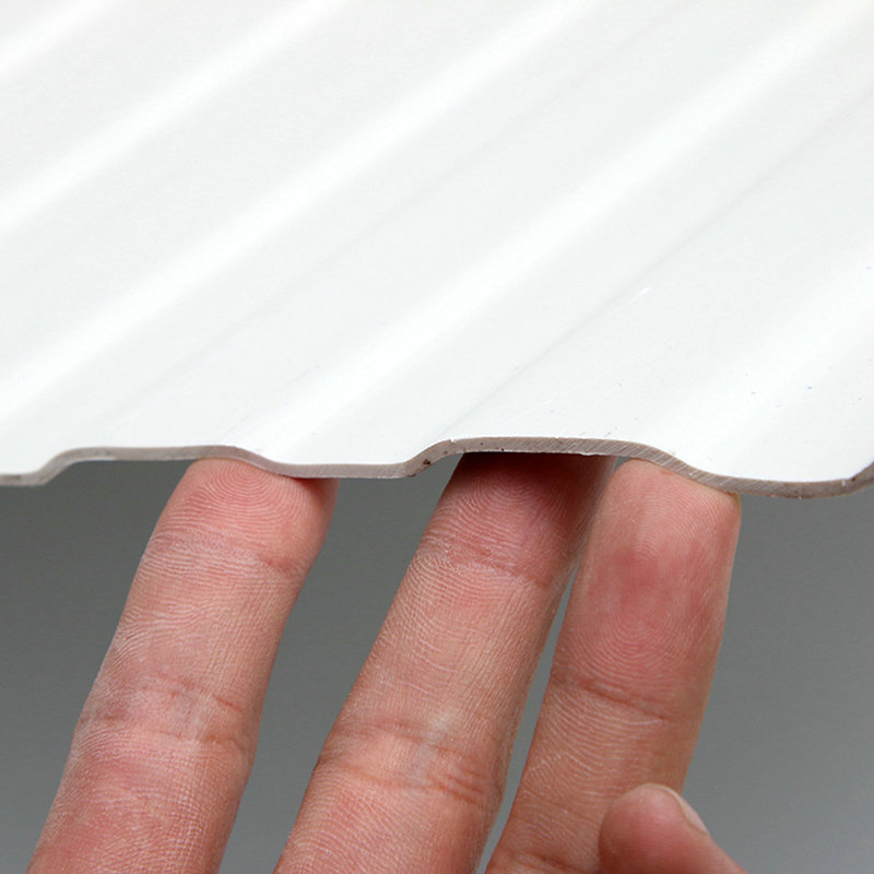 T1080 Vit PVC Väggpanel Plast Trapezoid Celing Board Corrugated Sheet
