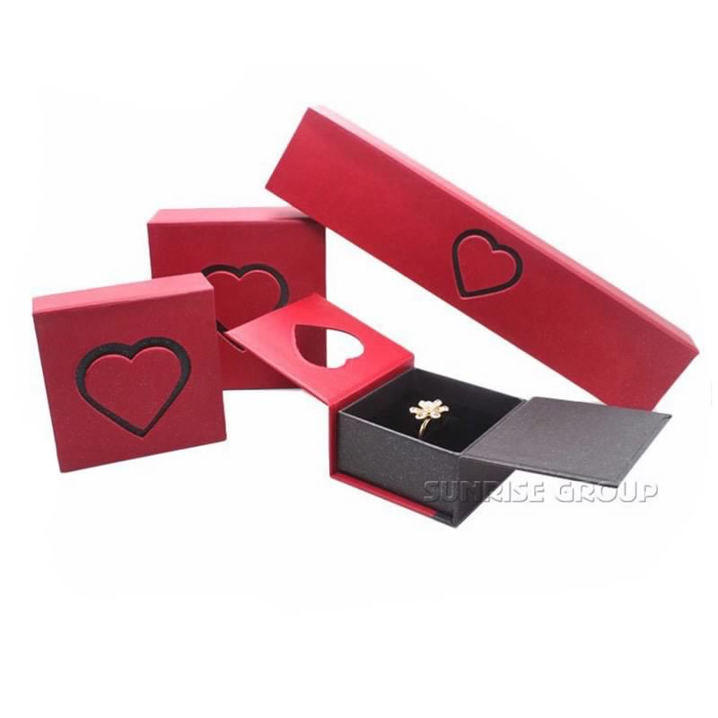 Magnetic Closure Smycken Ring Halsband Presentpapper Box