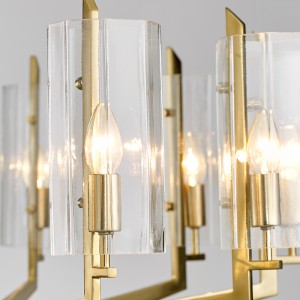 Moderna nordiska metallglas Luxury Atmospheric ljuskrona Km2132