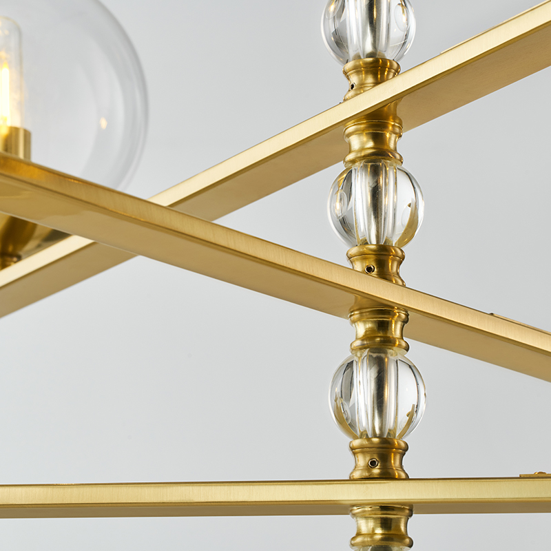 Modern Konst Design Vardagsrum Mode Glas Ball ljuskrona Km2131