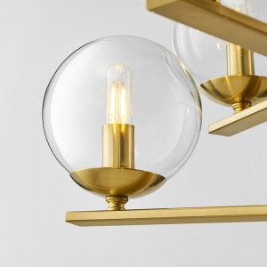 Modern Konst Design Vardagsrum Mode Glas Ball ljuskrona Km2131