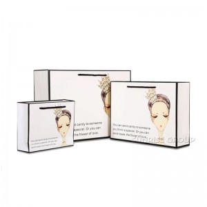 Anpassad logotyp tryckt med handtag grossistpapperspåse