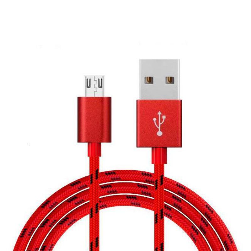 Mikro till usb Nylon flätad datakabel