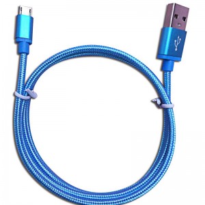 Micro Nylon flätad usb kabel