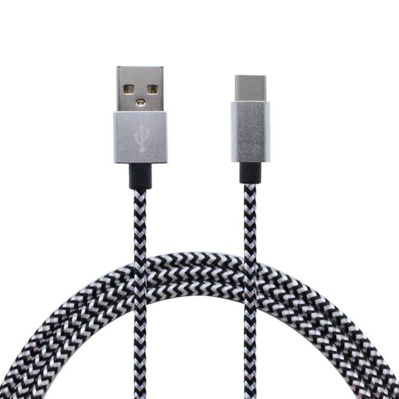 Typ C till USB Nylon Flätad datakabel