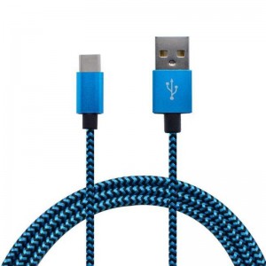 Typ-C till USB Nylon briaded datakabel